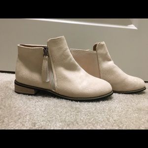 Suede Cream Booties NEW